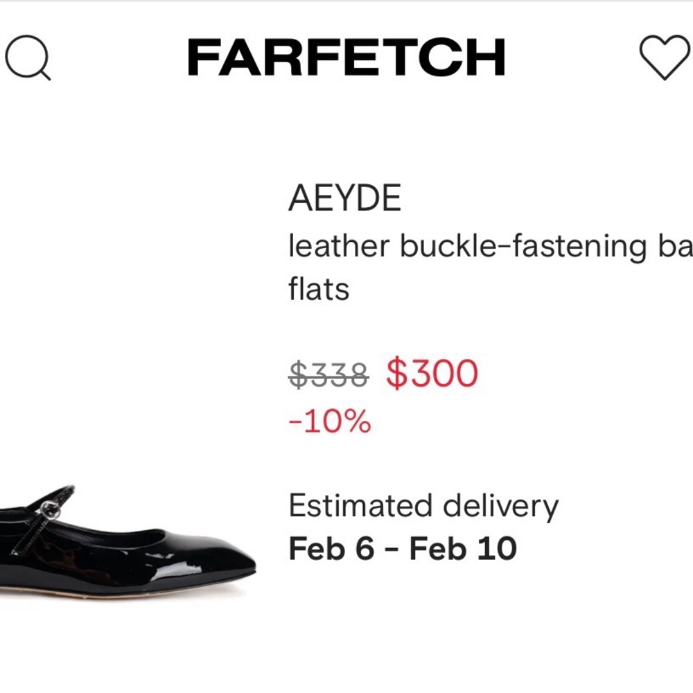 Aeyde Black Patent leather buckle-fastening ballet flats - Picture 5 of 6
